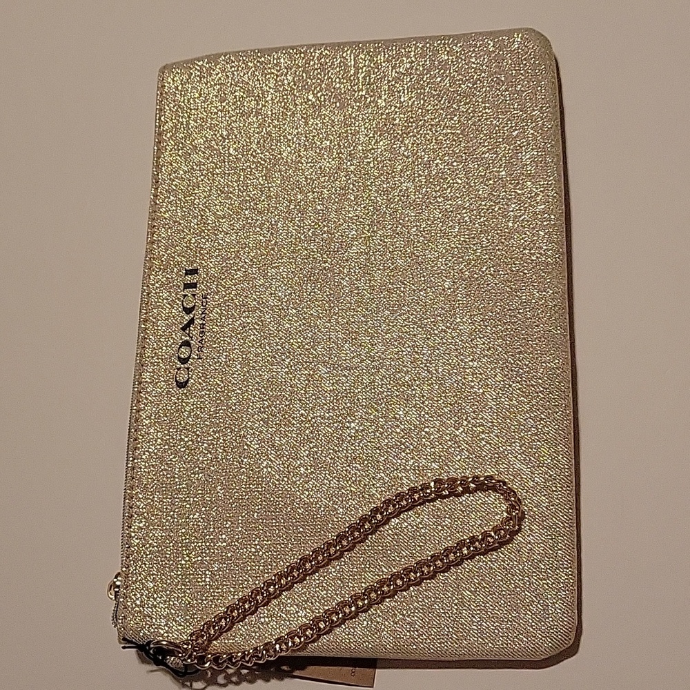 Coach Shimmering Gold Wristlet